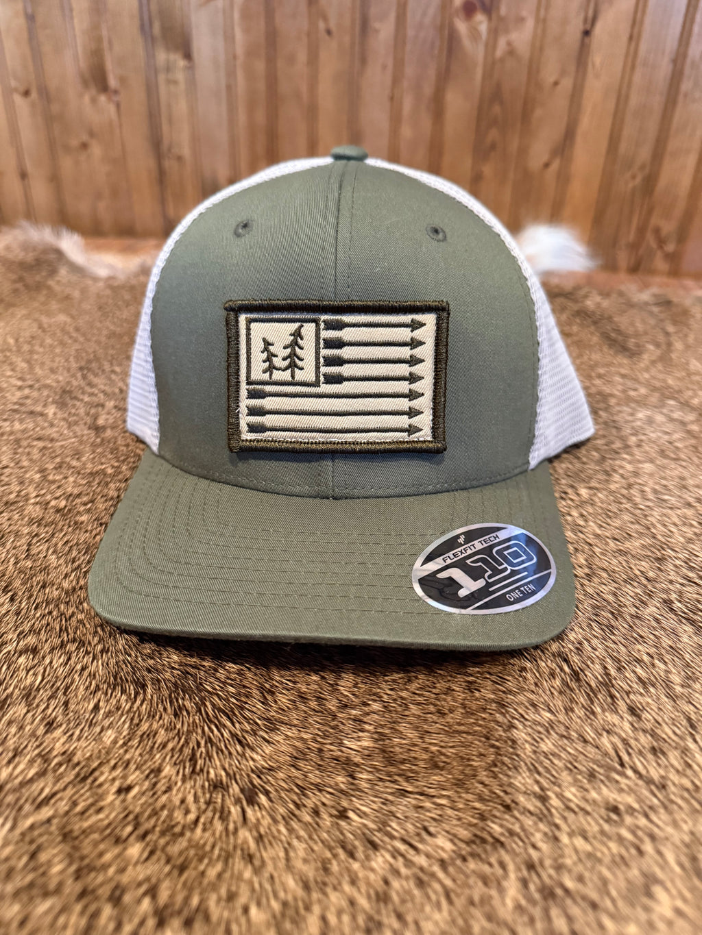 Great Northern Flexfit 110 Hat - Flag/Olive & Khaki