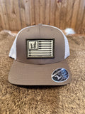 Great Northern Flexfit 110 Hat - Flag/Brown & Khaki