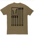 Great Northern/Origin Core T-Shirt OD Green/Flag - Size Large